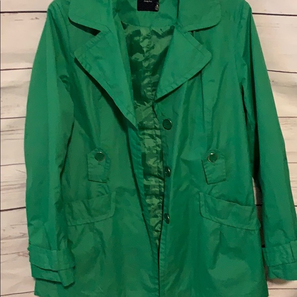 Faded Glory Jackets & Blazers - Beautiful green rain coat size medium